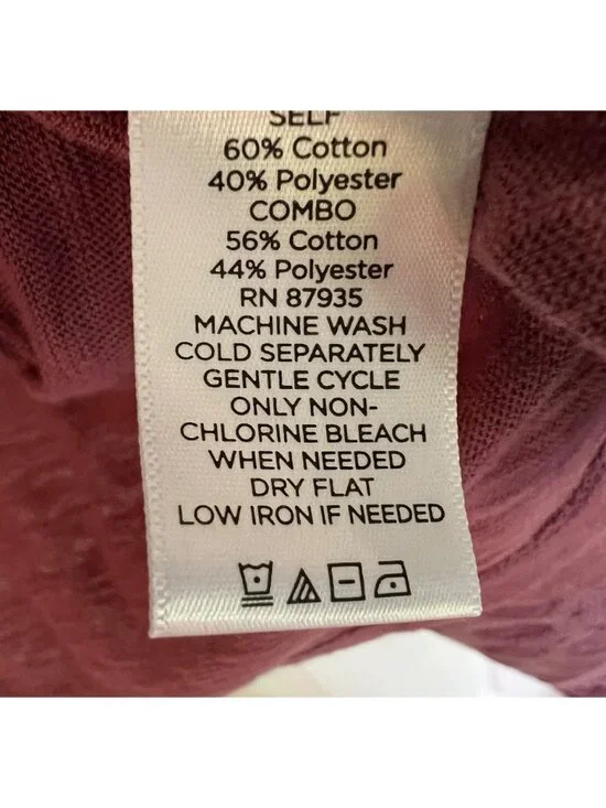 LOGO by Lori Goldstein Purple 3/4 Sleeve Open Cardigan Sweater Size XL - Picture 6 of 6